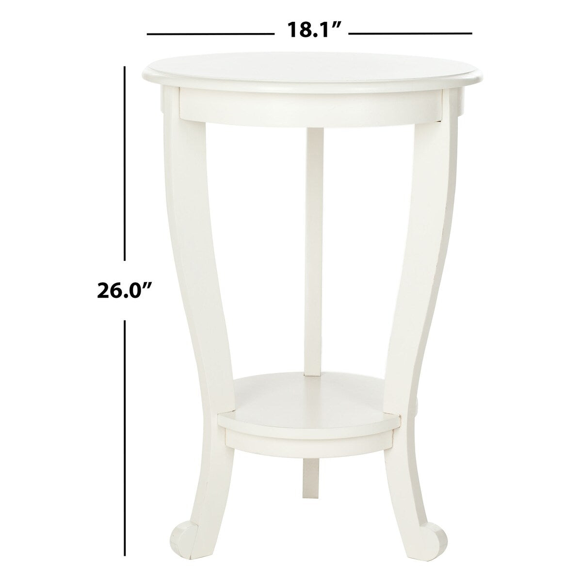 SAFAVIEH Carlotta Grey Pedestal Side Table - 18.1" x 18.1" x 26" - 18Wx18Dx26H