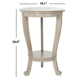 SAFAVIEH Carlotta Grey Pedestal Side Table - 18.1" x 18.1" x 26" - 18Wx18Dx26H