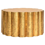 SAFAVIEH Carolee Gold Drum Coffee Table - 28" x 28" x 15" - 28Wx28Dx15H