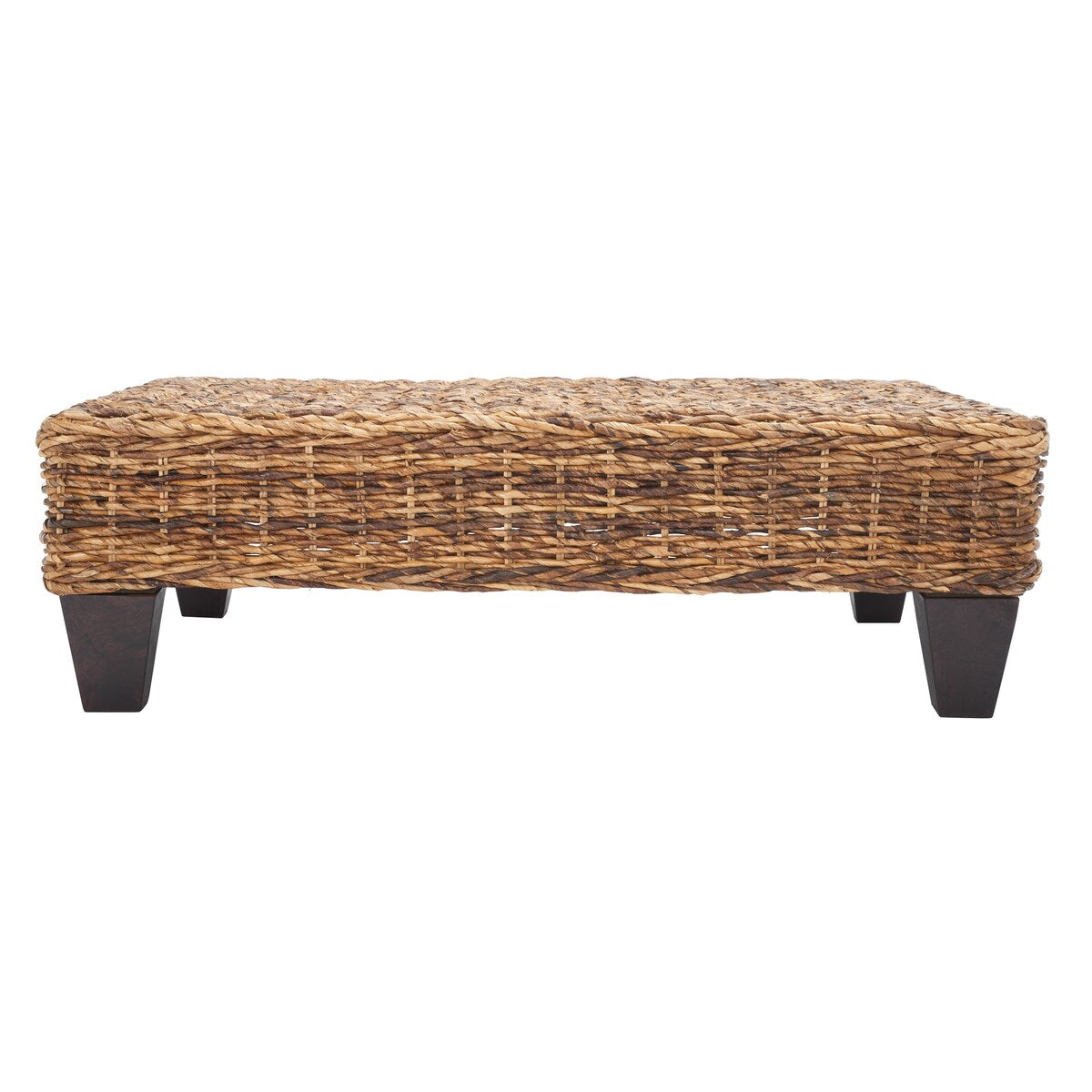 SAFAVIEH Caron Washed Natural Wicker Bench - 41" W x 28" D x 12" H - 41Wx28Dx12H