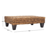 SAFAVIEH Caron Washed Natural Wicker Bench - 41" W x 28" D x 12" H - 41Wx28Dx12H