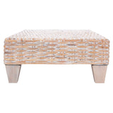 SAFAVIEH Caron Washed Natural Wicker Bench - 41" W x 28" D x 12" H - 41Wx28Dx12H