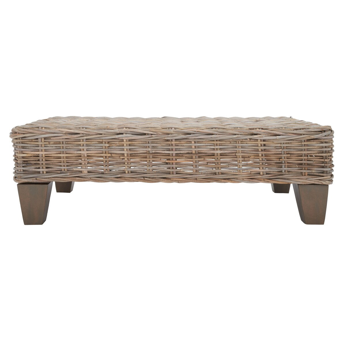 SAFAVIEH Caron Washed Natural Wicker Bench - 41" W x 28" D x 12" H - 41Wx28Dx12H