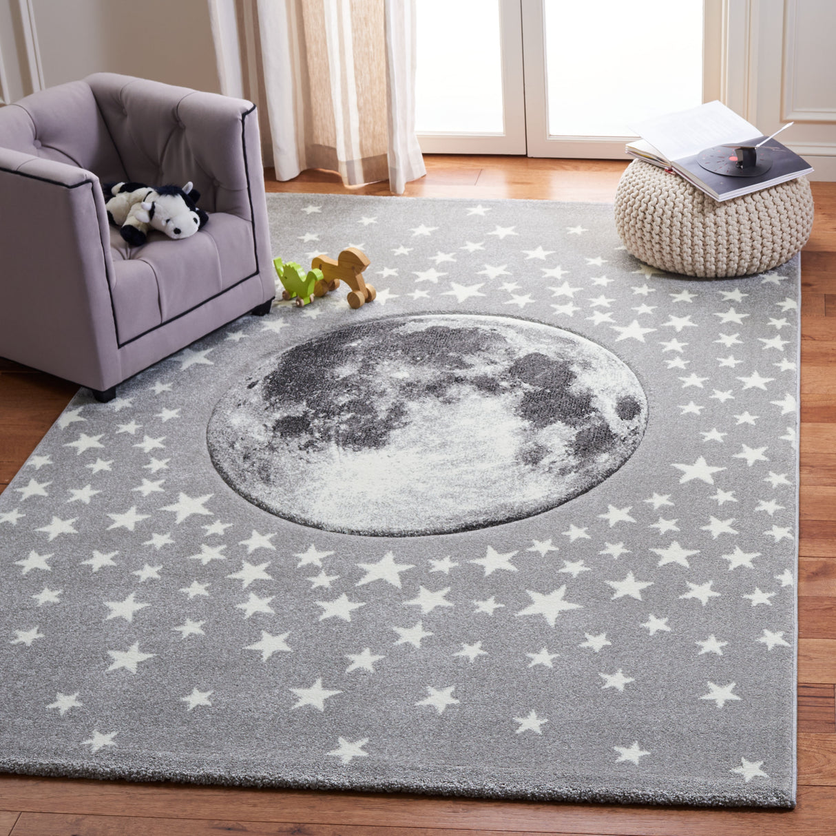 SAFAVIEH Carousel Kids Atsumi Moon Rug