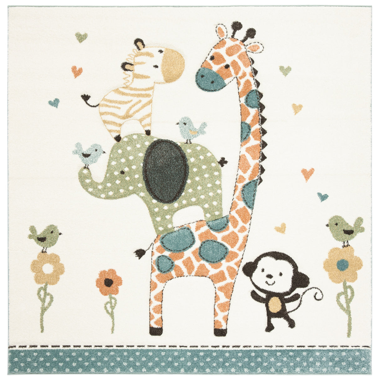 SAFAVIEH Carousel Kids Miharu Animal Rug