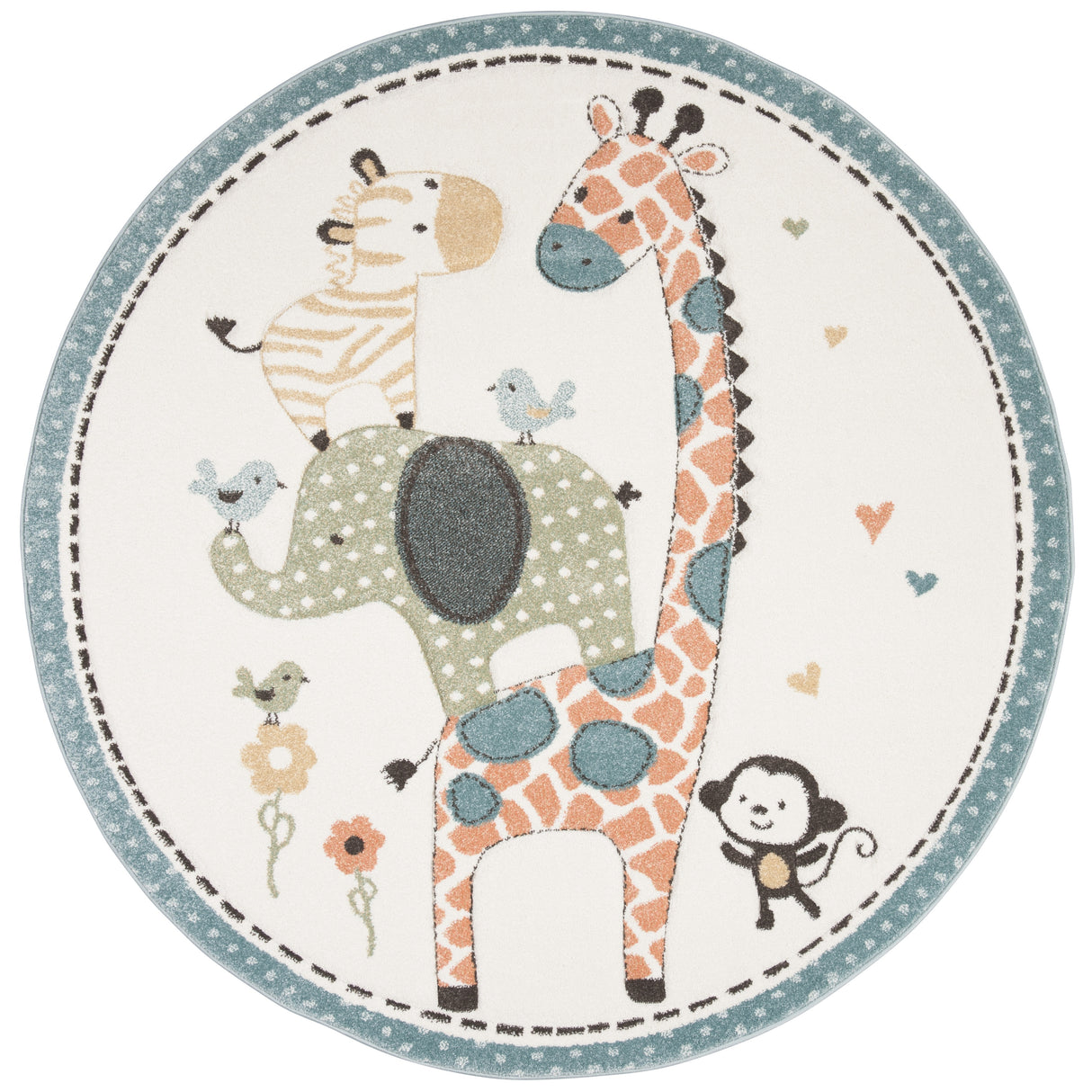 SAFAVIEH Carousel Kids Miharu Animal Rug