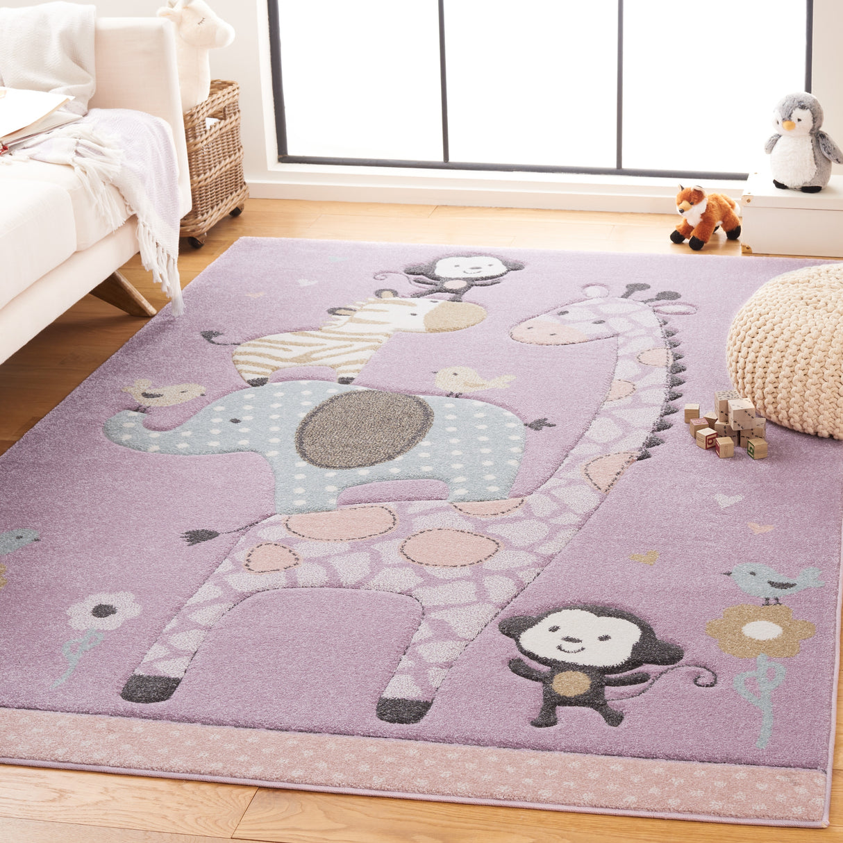 SAFAVIEH Carousel Kids Miharu Animal Rug