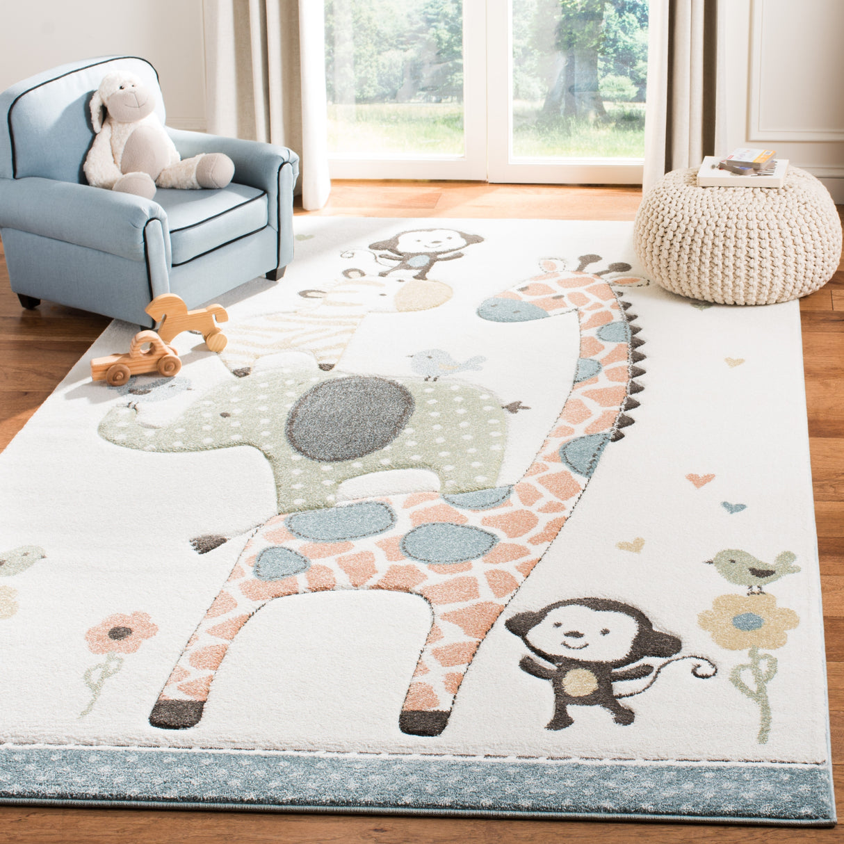 SAFAVIEH Carousel Kids Miharu Animal Rug