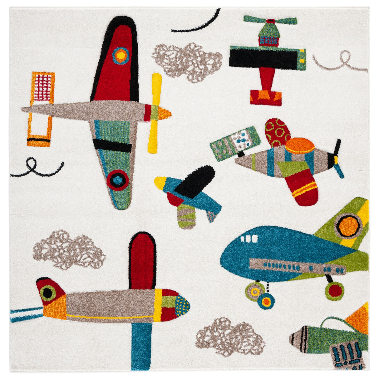 SAFAVIEH Carousel Kids Mindra Airplane Rug