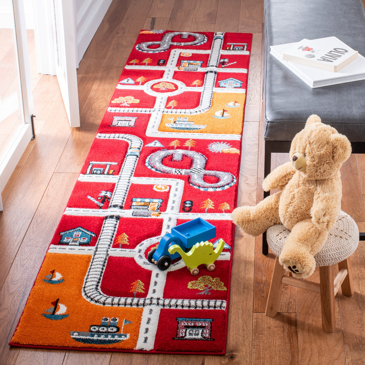 SAFAVIEH Carousel Kids Riemy Neighborhood Road Rug