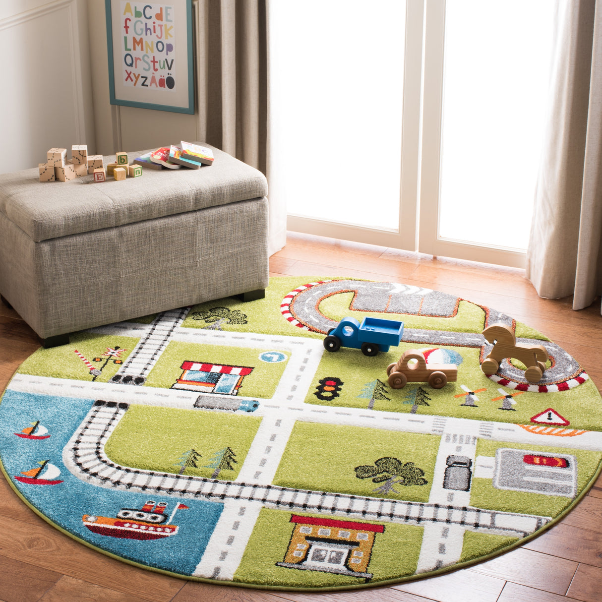 SAFAVIEH Carousel Kids Riemy Neighborhood Road Rug