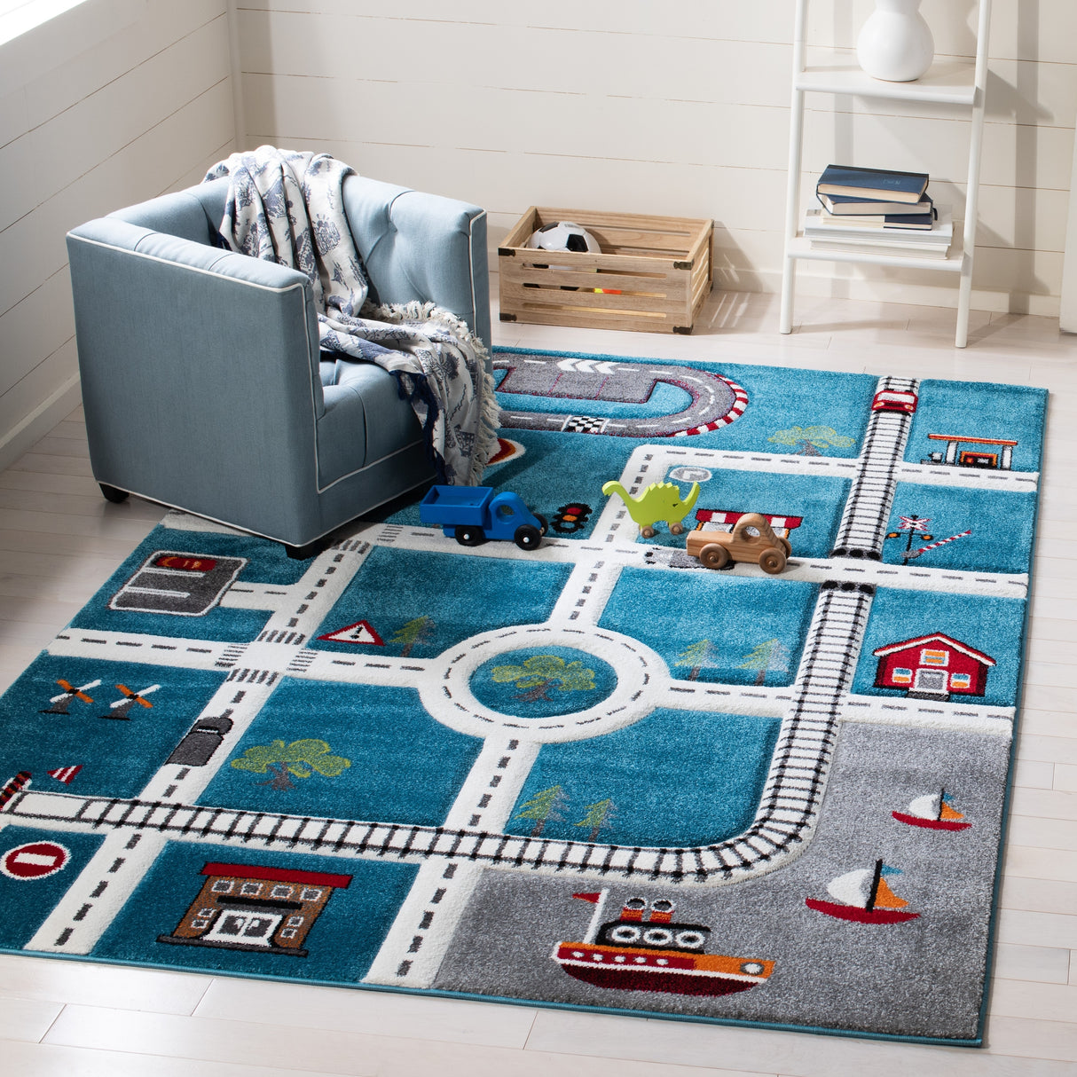 SAFAVIEH Carousel Kids Riemy Neighborhood Road Rug