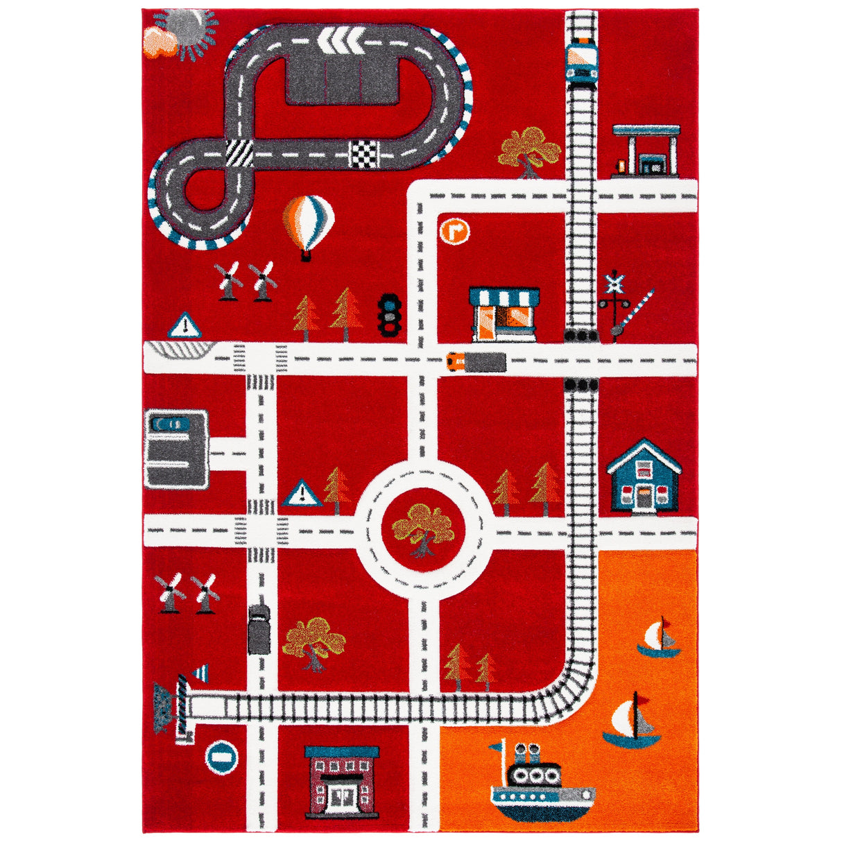 SAFAVIEH Carousel Kids Riemy Neighborhood Road Rug