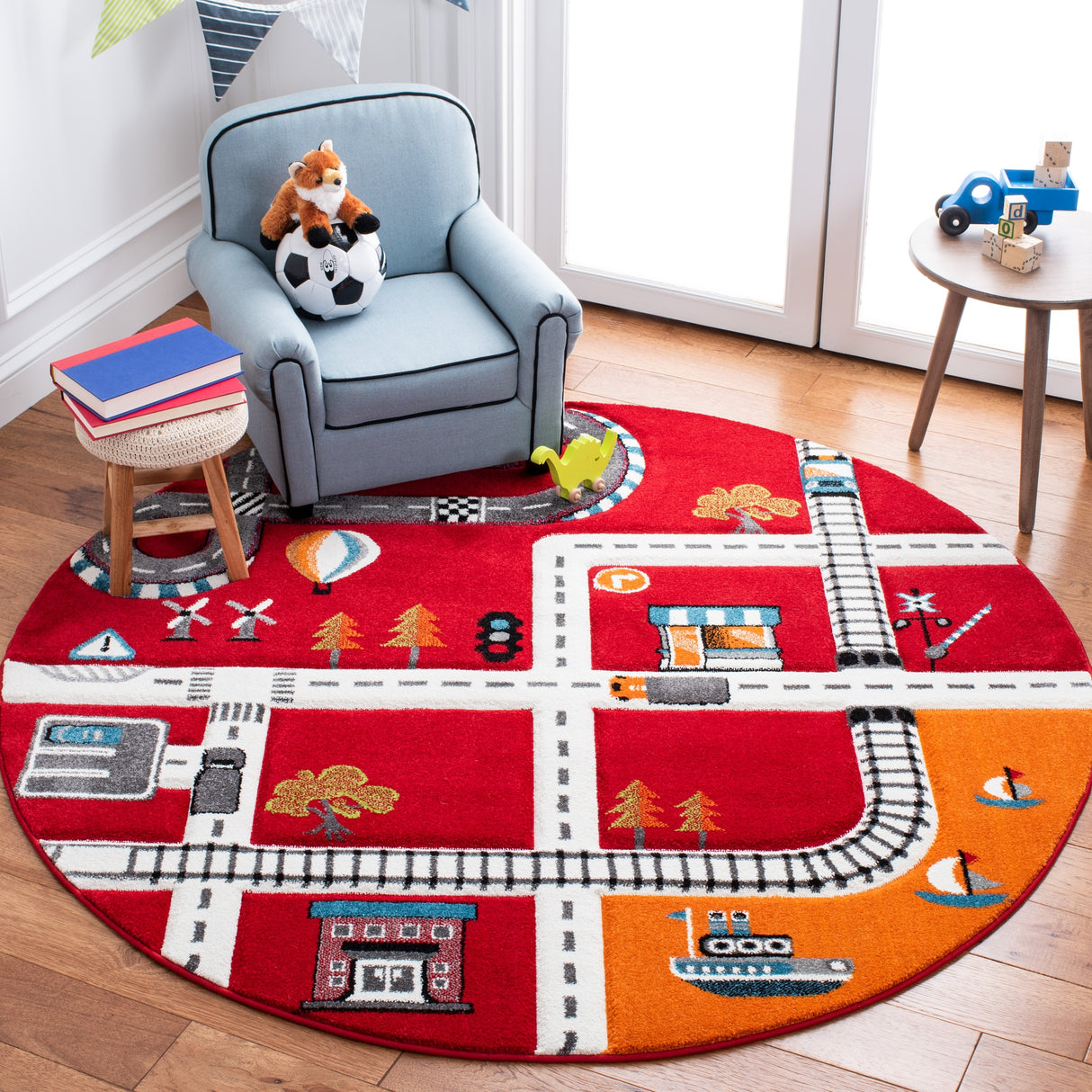 SAFAVIEH Carousel Kids Riemy Neighborhood Road Rug