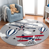 SAFAVIEH Carousel Kids Rudolfina Airplane Rug