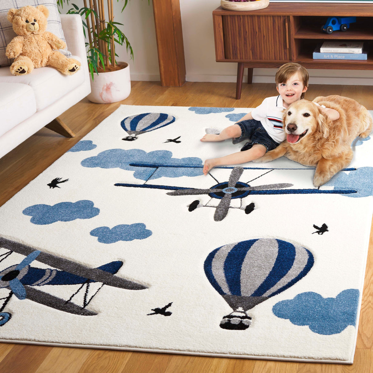 SAFAVIEH Carousel Kids Rudolfina Airplane Rug