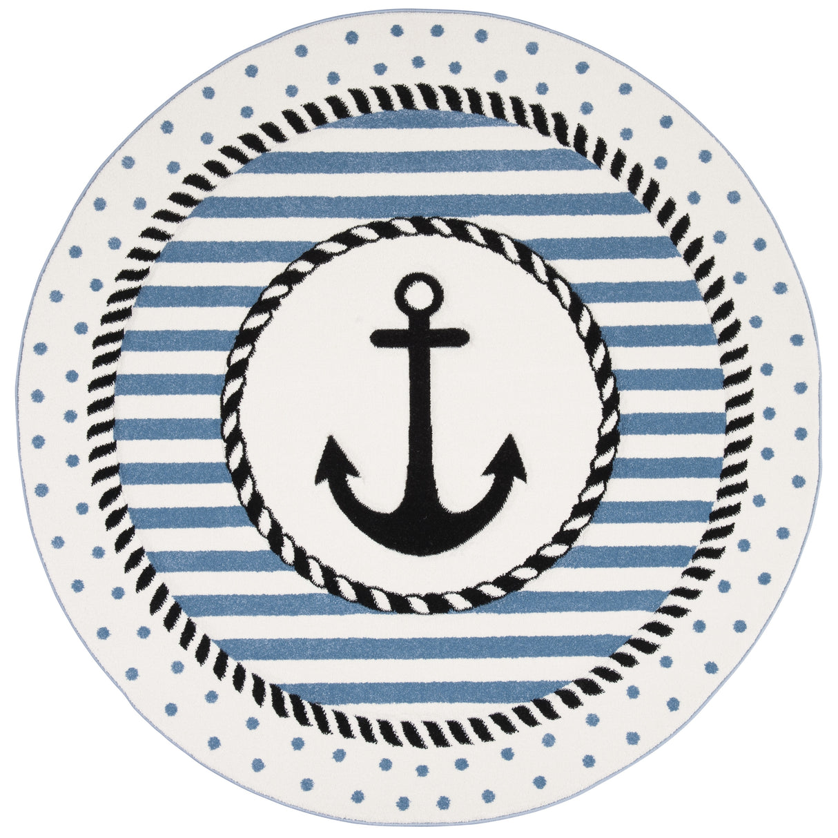 SAFAVIEH Carousel Kids Sybill Nautical Anchor Rug