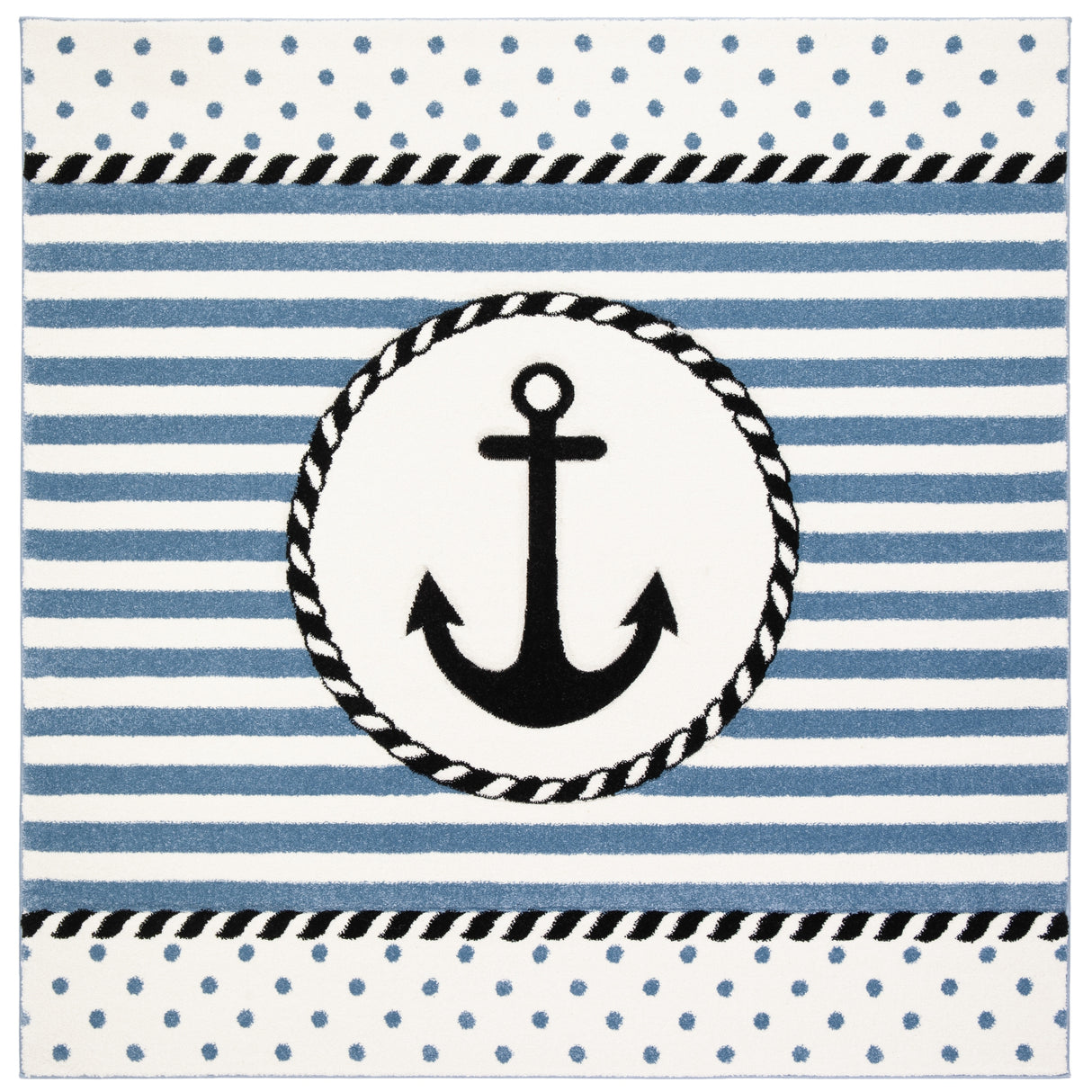 SAFAVIEH Carousel Kids Sybill Nautical Anchor Rug