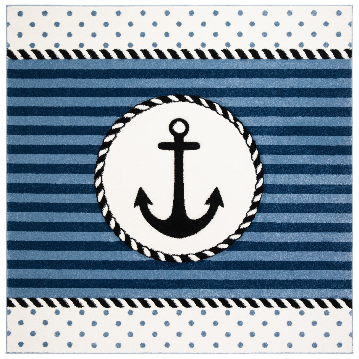 SAFAVIEH Carousel Kids Sybill Nautical Anchor Rug