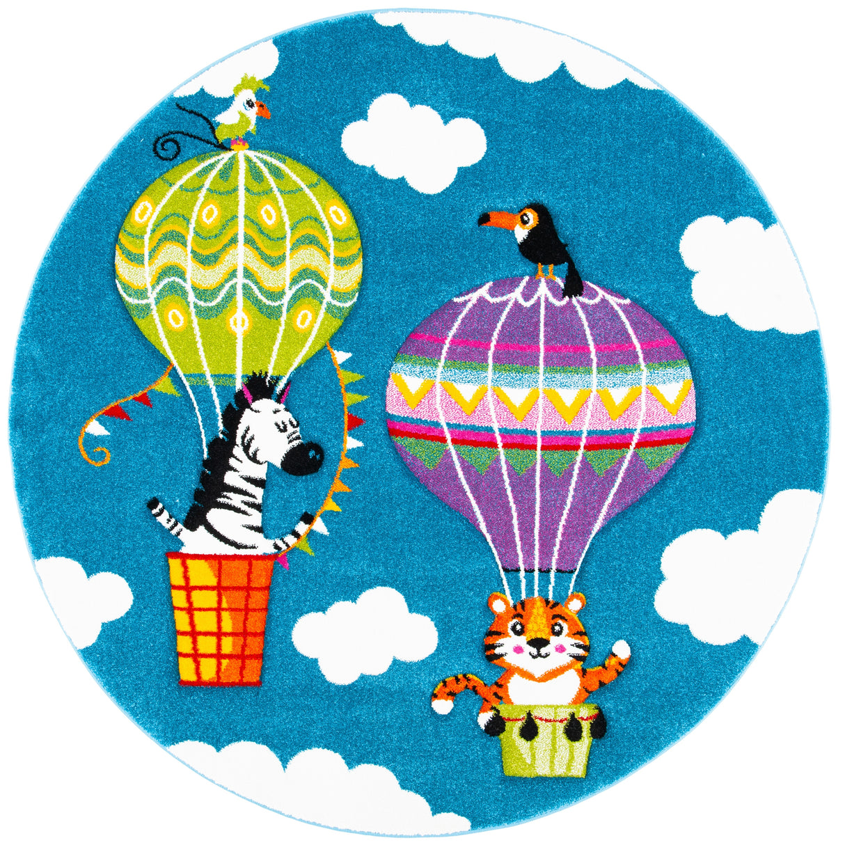 SAFAVIEH Carousel Kids Tjadke Hot Air Balloon Rug