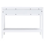 SAFAVIEH Cathern White 2-Drawer Console Table - 42" W x 14" L x 31" H - 42Wx14Dx31H