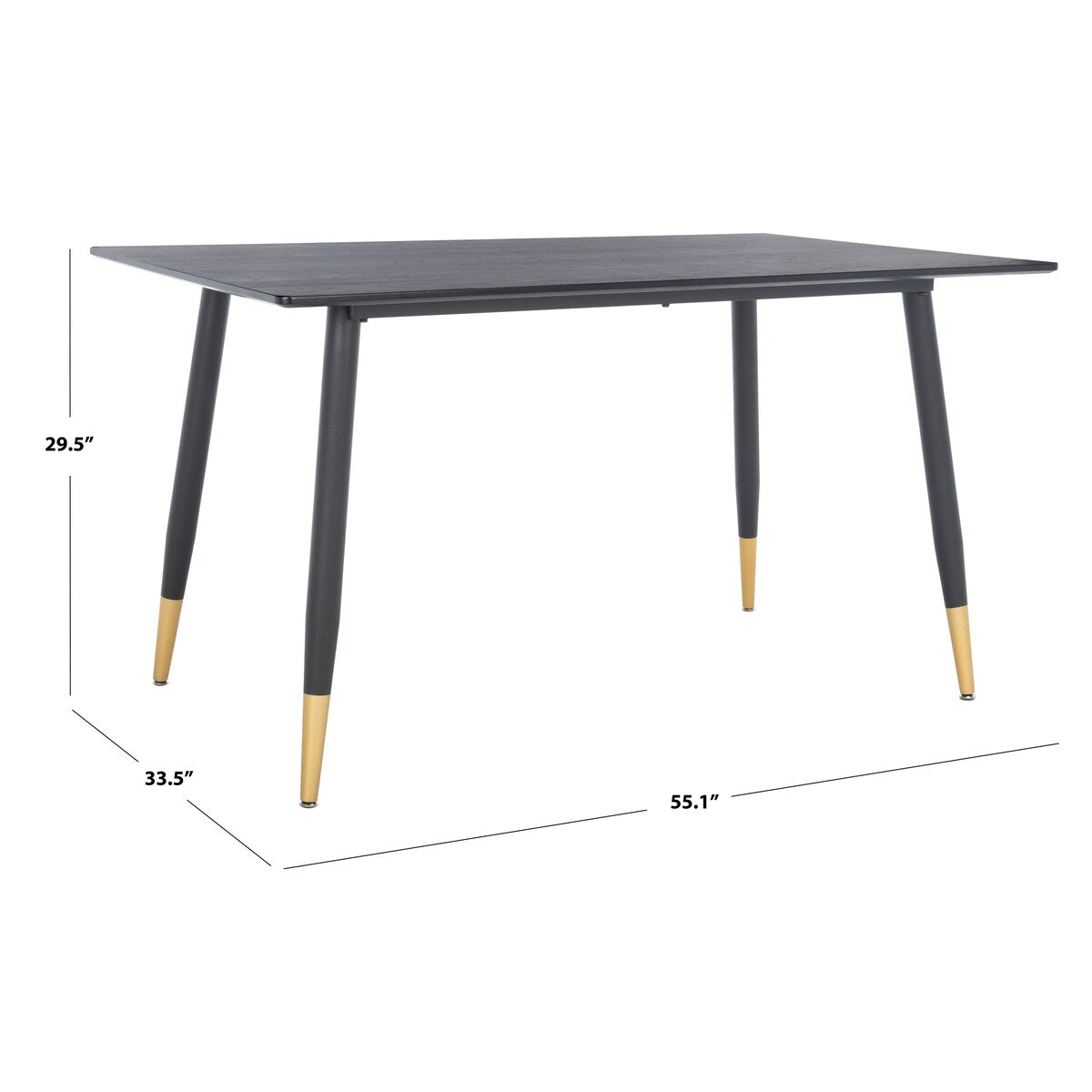 SAFAVIEH Cathleen Rectangle Dining Table - 55 In. W x 34 In. D x 30 In. H - 55Wx34Dx30H