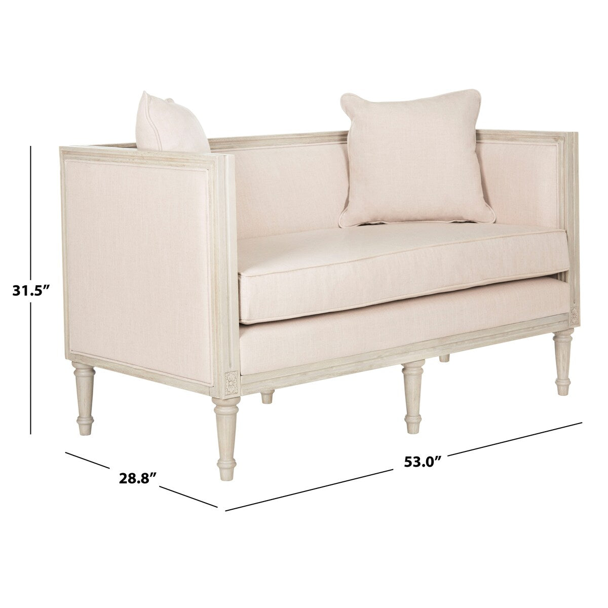 SAFAVIEH Celesta French Country Settee - 53Wx29Dx32H