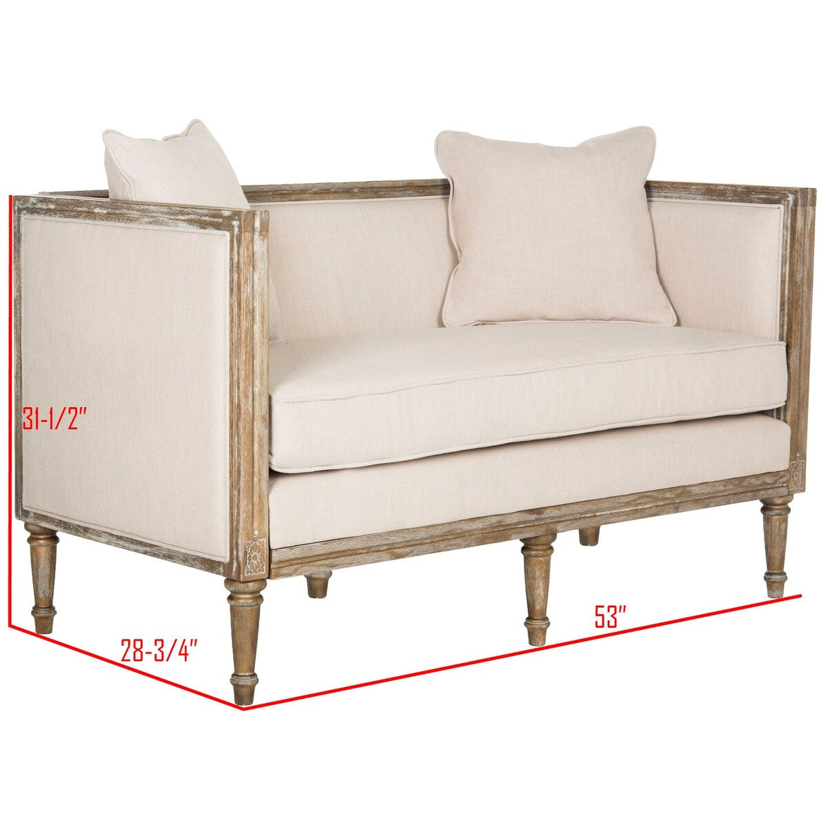 SAFAVIEH Celesta French Country Settee - 53Wx29Dx32H