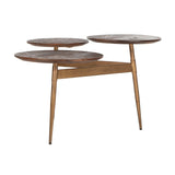 SAFAVIEH Cerstin 3 Circle Accent Table Honey / Gold - 34" x 30" x 20.5" - 34Wx30Dx21H