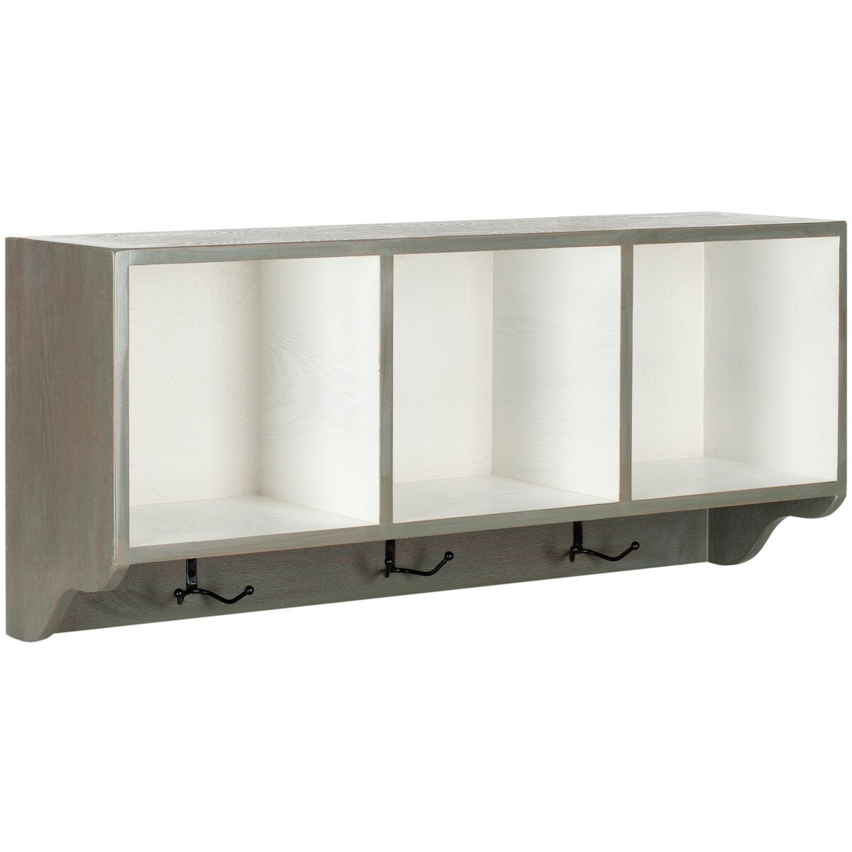 SAFAVIEH Chandita Ash Grey/ White Wall Shelf - 33.5" x 9.1" x 15" - 34Wx9Dx15H