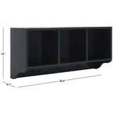 SAFAVIEH Chandita Black Cubby Wall Shelf - 33.5" x 9.1" x 15" - 34Wx9Dx15H