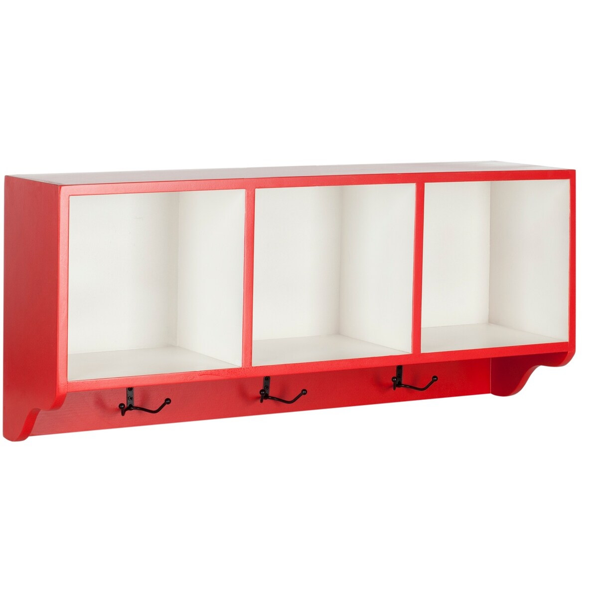 SAFAVIEH Chandita Red/ White Wall Shelf - 33.5" x 9.1" x 15" - 34Wx9Dx15H