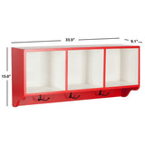 SAFAVIEH Chandita Red/ White Wall Shelf - 33.5" x 9.1" x 15" - 34Wx9Dx15H