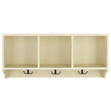 SAFAVIEH Chandita White 3-Hook 3-Shelf Wall Shelf - 33.5" x 9.1" x 15" - 34Wx9Dx15H