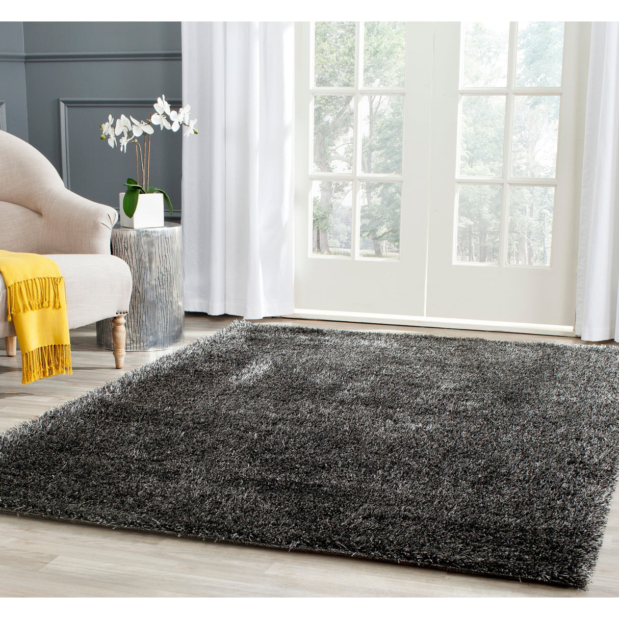 SAFAVIEH Charlotte Shag Truc Solid 2-inch Thick Rug