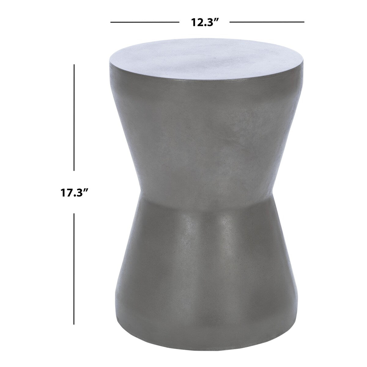 SAFAVIEH Cheul Concrete Indoor/ Outdoor Accent Table - 12.2" x 12.2" x 17.3" - 12Wx12Dx17H