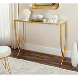 SAFAVIEH Chikae Gold/ Mirror Console - 45" x 15" x 34" - 45Wx15Dx34H