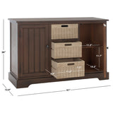 SAFAVIEH Cilla 2-Drawer And 3 Removable Baskets - 39.8" W x 12.5" L x 29.5" H - 41Wx13Dx26H