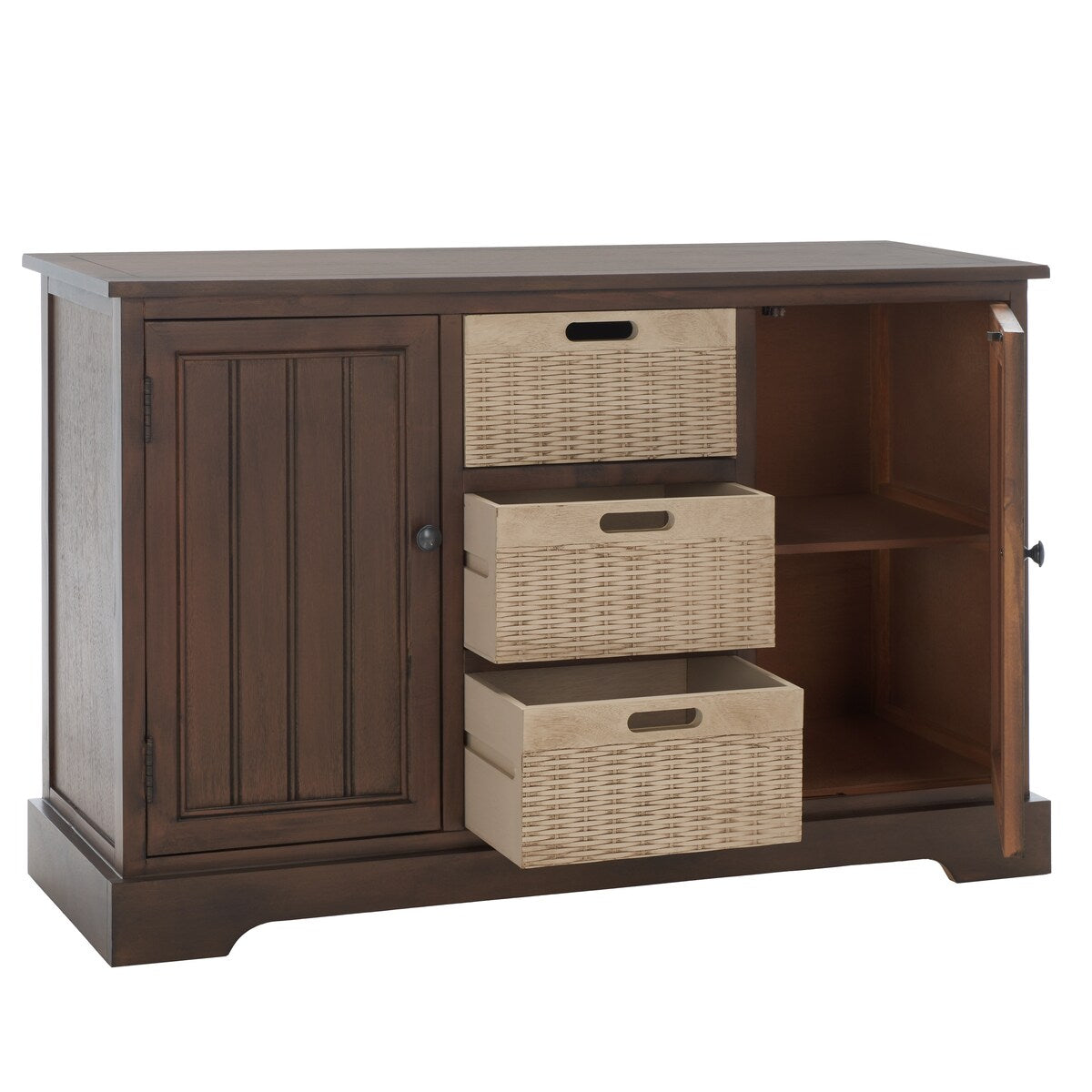 SAFAVIEH Cilla 2-Drawer And 3 Removable Baskets - 39.8" W x 12.5" L x 29.5" H - 41Wx13Dx26H