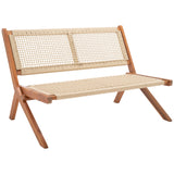 SAFAVIEH Cimen Outdoor Solid Wood Foldable Bench - 45Wx30Dx30H