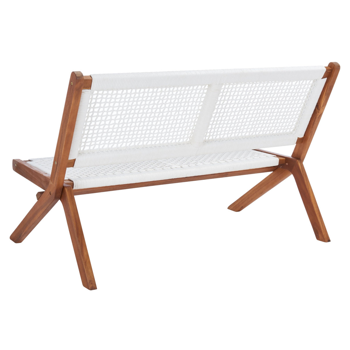 SAFAVIEH Cimen Outdoor Solid Wood Foldable Bench - 45Wx30Dx30H