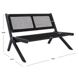 SAFAVIEH Cimen Outdoor Solid Wood Foldable Bench - 45Wx30Dx30H