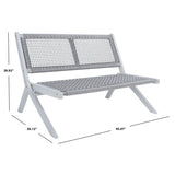 SAFAVIEH Cimen Outdoor Solid Wood Foldable Bench - 45Wx30Dx30H