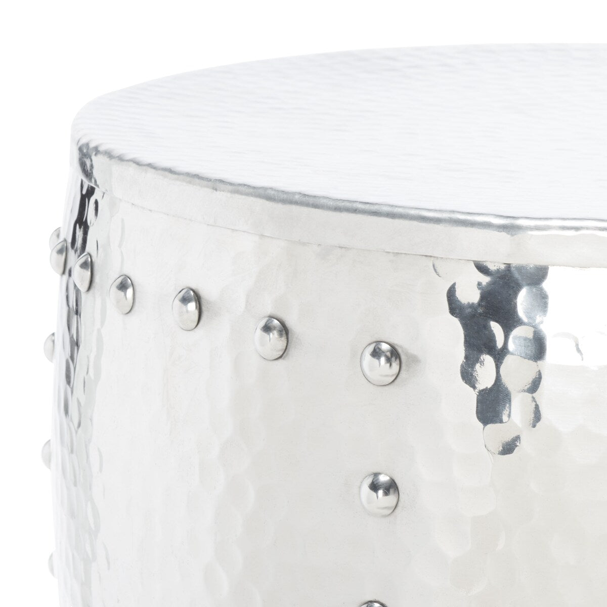 SAFAVIEH Cindy Silver Metal Accent Table Stool - 17Wx17Dx25H