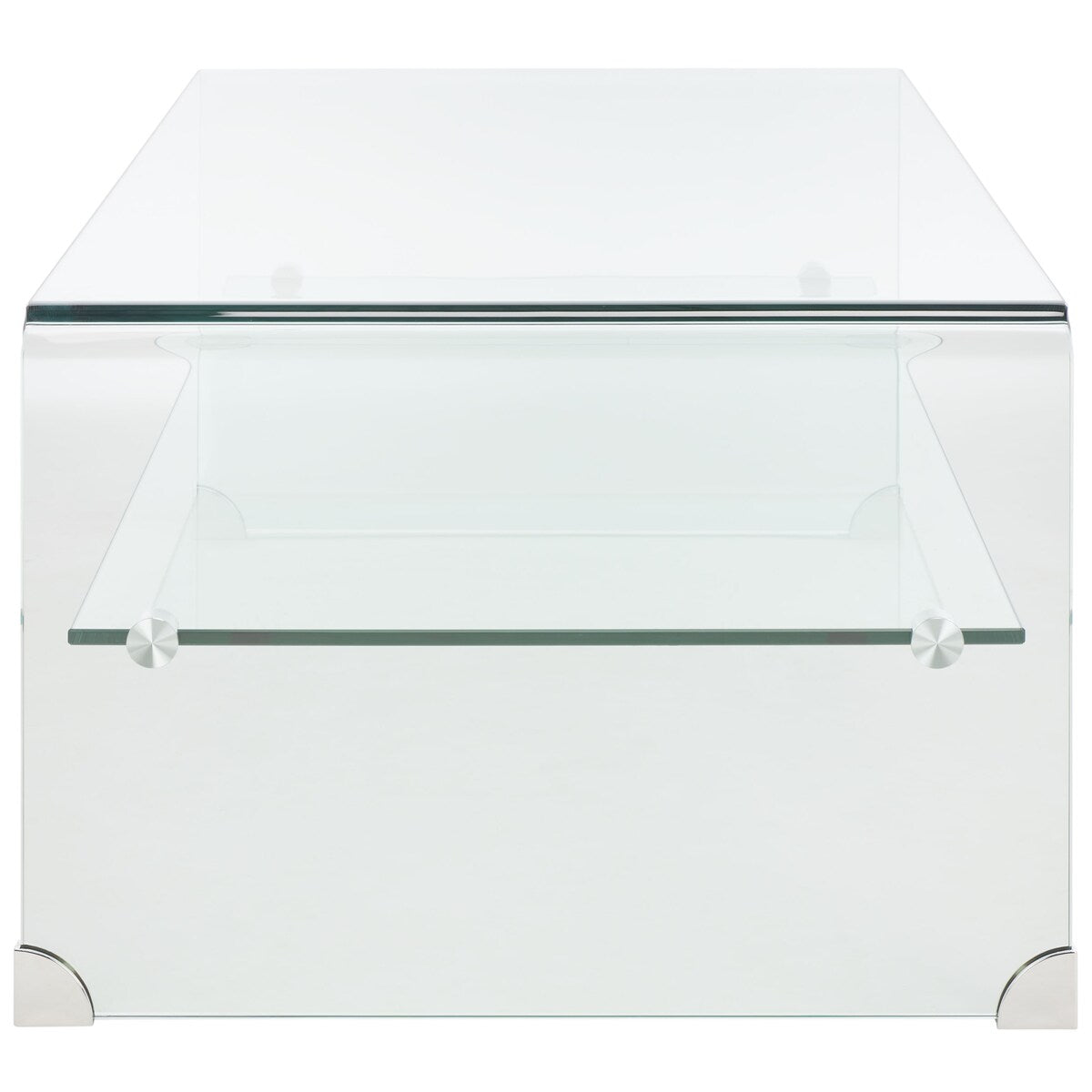 SAFAVIEH Clarabelle Tempered Glass Coffee Table - 47" W x 24" D x 17" H - 47Wx24Dx17H