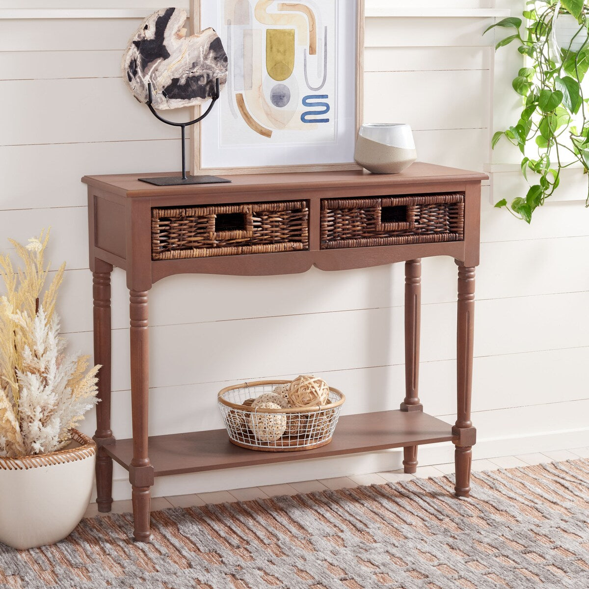 SAFAVIEH Classie Brown Console - 35.8" x 13" x 31.9" - 36Wx13Dx32H