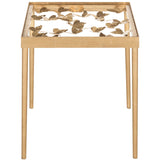 SAFAVIEH Claudette Antique Gold Leaf Side Table - 18" x 18" x 21.5" - 18Wx18Dx22H