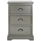 SAFAVIEH Claudine Grey 3-Drawer Storage Side Table - 17.7" x 13.8" x 26.8" - 18Wx14Dx26H