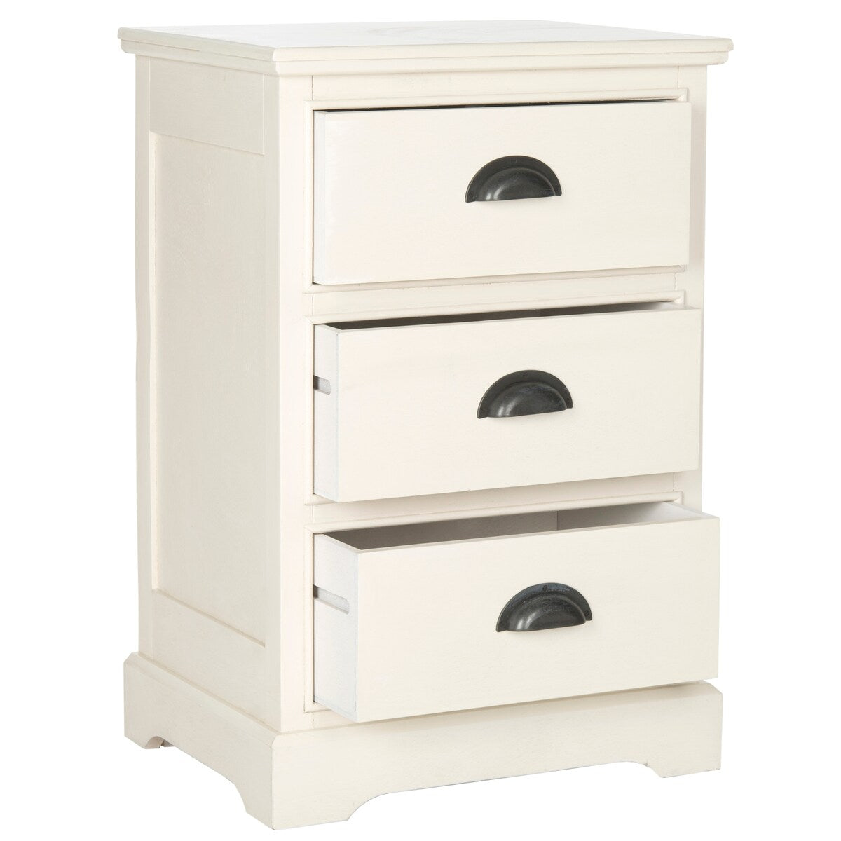 SAFAVIEH Claudine Grey 3-Drawer Storage Side Table - 17.7" x 13.8" x 26.8" - 18Wx14Dx26H