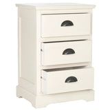 SAFAVIEH Claudine Grey 3-Drawer Storage Side Table - 17.7" x 13.8" x 26.8" - 18Wx14Dx26H